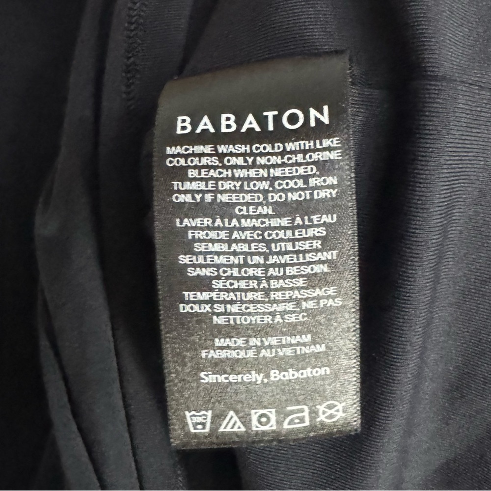 Aritzia Babaton Original Long Sleeve, Contour Crew, Black Mini Dress, XS - Picture 8 of 8